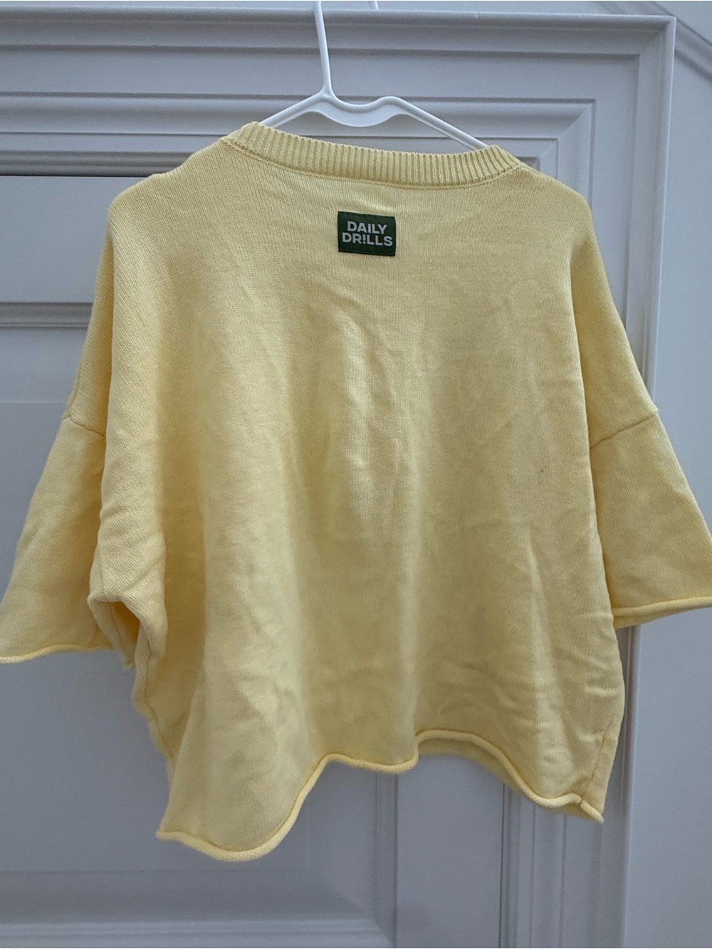 Daily Drills Lemonade Yellow Knit Short Sleeve Top Never Worn